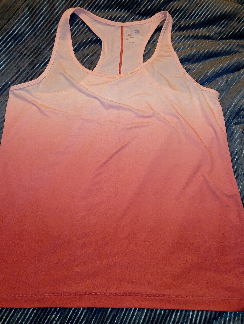 GAP Ombre Racerback Tank Top - Light Pink to Coral
